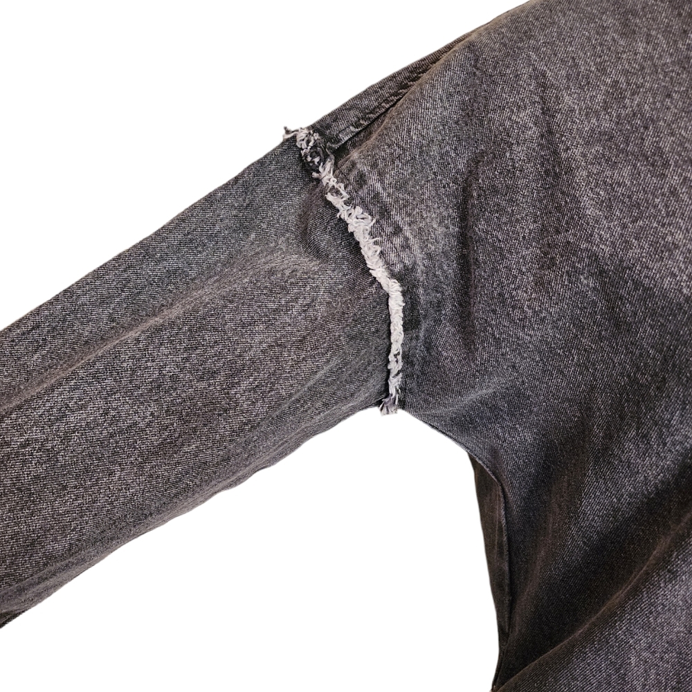 bohme Long Washed Charcoal Denim Jean Jacket - Picture 6 of 11